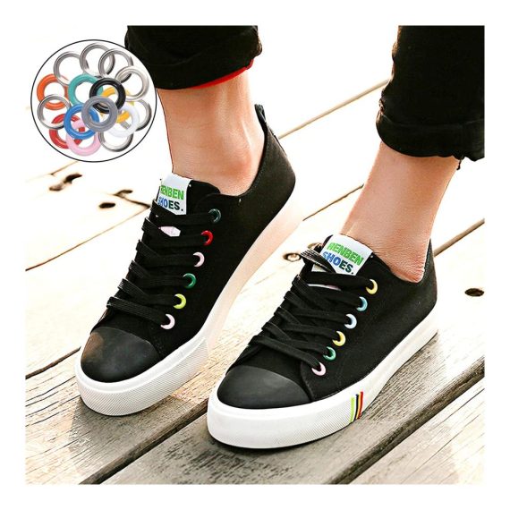 Metallösen-Set 300 Stück - 5mm Tüllen Kit für DIY Handwerk Schuhe Kleidung Taschen - Inklusive Installationswerkzeug - Multicolor Ösen (10 Farben