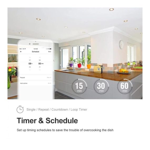 30A Smart & Ferngesteuerte Stecker mit WiFi-Funktion für Ewelink Drahtloses Intelligentes Relais 2.4 GHz Fernbedienung Kompatibel mit Alice Alexa und Google für Licht und Haushaltsgeräte