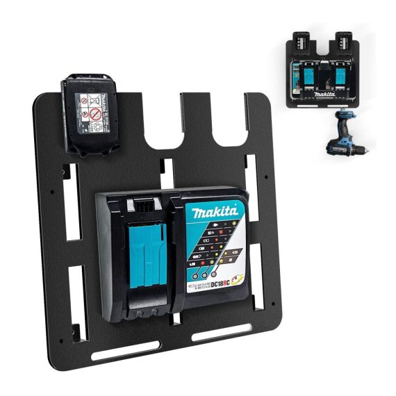 3er Wandhalterung für Makita Akkus & Ladegeräte | Stabil & Platzsparend für Werkstatt & Garage