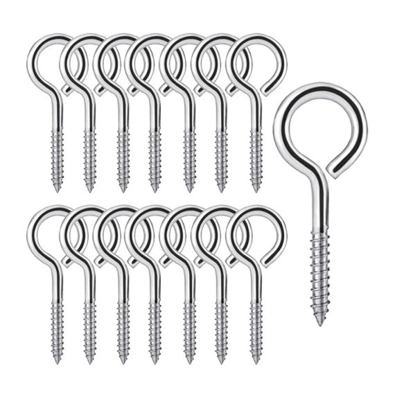 Edelstahl Schraubhaken Set - 20 Stück M5 Ringschrauben mit Gewinde Ösenhaken 65mm Augenbolzen für vielseitige Anwendungen