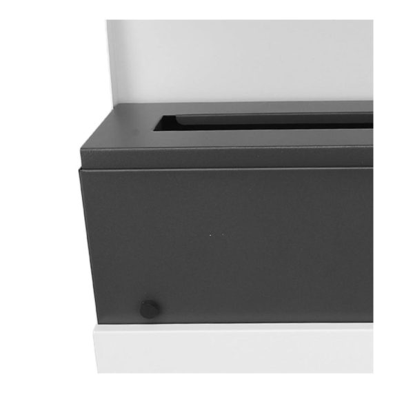 Sicherer Wandbriefkasten Anthrazit - Abschließbare Briefkastenanlage für Haushalt Büros Wohnungen im Freien - Großer Postkasten mit Schlüssel - Wandmontage in Schwarz/Weiß