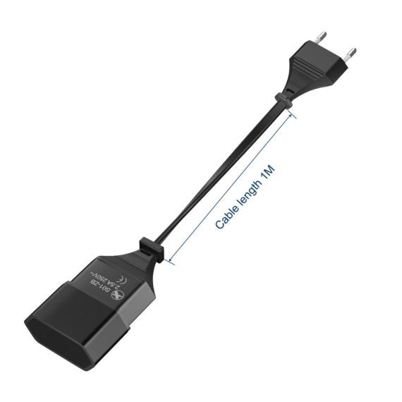 Euro Verlängerungskabel Typ-C 2 Stück 1m Eurostecker auf Eurobuchse 075 mm² Stromkabel für zuverlässige Energieversorgung
