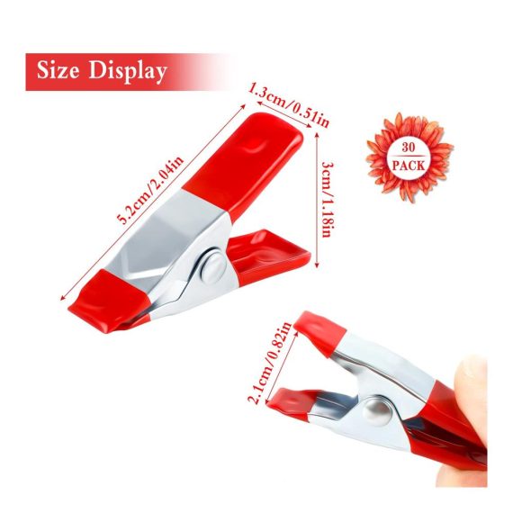 30er Set 50MM Metall Federzwingen - Ideal für Camping Haushalt Werkstatt & Fotografie