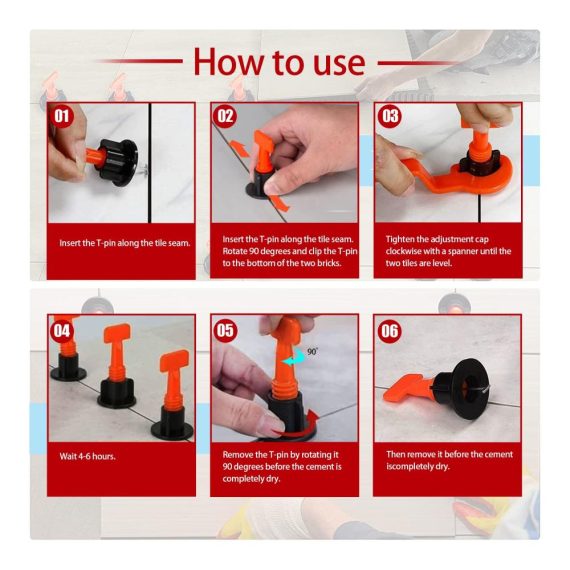 Fugenkreuze 502-teiliges Fliesen Nivelliersystem inklusive Fliesenkreuze 2mm/3mm und Fliesenschlüssel – ideales Set für Wand- und Bodenfliesen wiederverwendbar