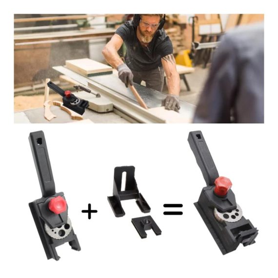 Bohraufsätze mit Ortungswerkzeug und Schablonen-Klemme - Perfektes Set für präzise Löcher und sicheres Bohren in Holz