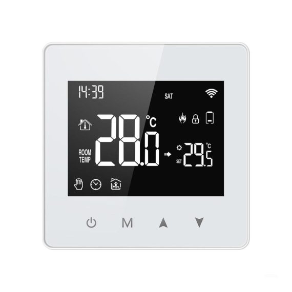 Programmierbares Smart Thermostat - Zigbee Technologie Batteriebetrieben Wandmontage LCD Display APP Steuerung