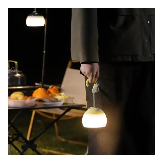 LED Campinglampe mit 320 Lumen 2 Farben 3 Lichtmodi Notstrombank (4000mAh) USB C Wasserdicht (IPX5) Wiederaufladbares Nachtlicht für Wandern Notfall Dekoration