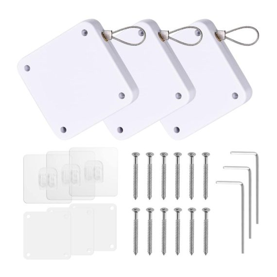 Automatische Türschließer 3er Set – Mini Türschließer ohne Bohren (800g) mit Tunnelzug ideal für Home Offices und Schlafzimmer
