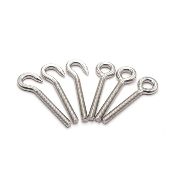 Edelstahl Ringschraube M16 - 2er Set | Hochfeste Hakenbolzen für Hängeprojekte | Schraubhaken aus 304 Edelstahl | M14 Anhänger Bolzen | Stahlhaken mit hoher Härte