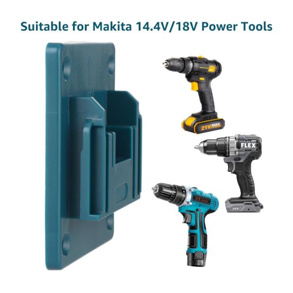 Robuste Werkzeughalterung Ständer-Set für Makita 18V Elektrowerkzeuge Bohrer und Batterien – Wandmontage mit 32 Schrauben Blau für die perfekte Werkstattorganisation