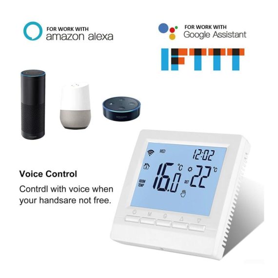 Programmierbarer Tuya Wifi LCD Smart Thermostat für elektrische Fußbodenheizung - Sprachsteuerung 16A