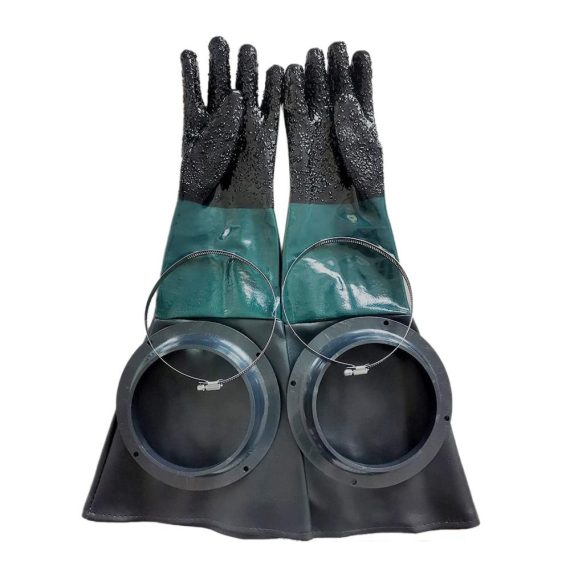 Sandstrahlgeräte Torribaly - Effiziente Sandstrahlhandschuhe und hochwertige Sandstrahler Teile (60 cm) mit O-Ringen für Ihre Sandstrahlkabine