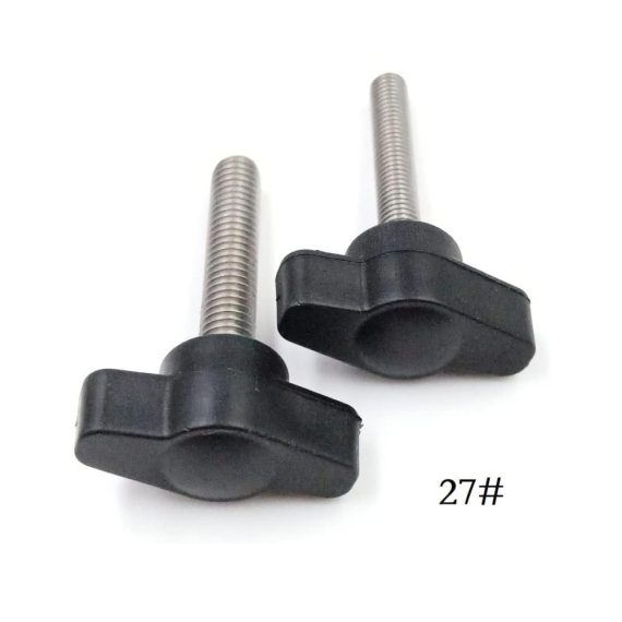 Edelstahl Flügelschrauben-Set M4 M5 M6 M8 | Pflaume Bakelit Handfestknopf | Schmetterlings-Kunststoffkopf | T-Griff-Schraube | 304er Edelstahl Handknopfschraube