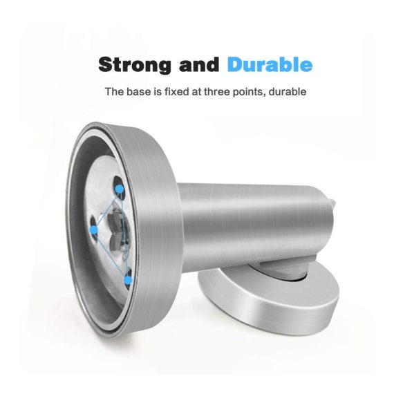 2er-Set Magnetische Edelstahl-Türstopper für Büro & Gewerbe - Wandmontage Robust mit Magnet Gebürstetes Nickel - Türschnäpper