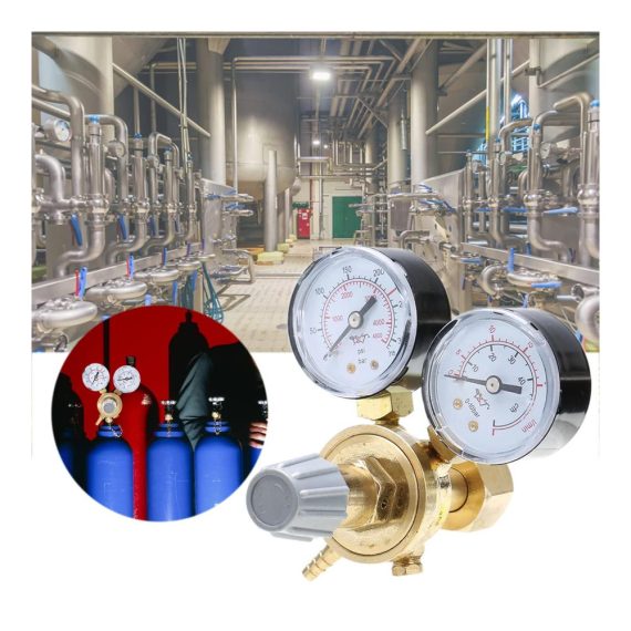 Gasschweißgerät Druckminderer mit Manometer – Präziser Argon/CO2 Inertgas-Druckregler für MIG/WIG/MAG Schweißgeräte Gasarmatur mit Schutzgasfunktion