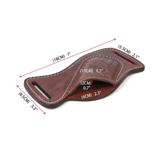 Tourbon Leder Multitool-Halter Handgefertigter EDC Taschenmesser-Organizer mit Gürtelclip für Taschenlampen und Werkzeug