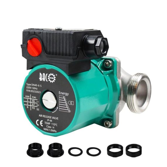 Edelstahl Umwälzpumpe RS 25/6-130 für Zentralheizung - Effiziente Heizungspumpe 220V/50Hz