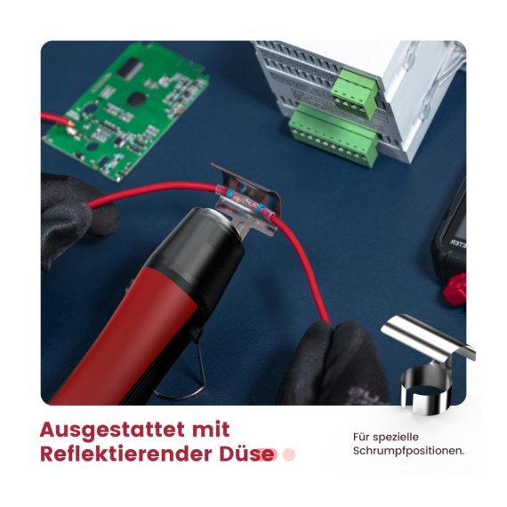 Heißluftpistole KAIWEETS 450W - Mini Heißluftföhn mit Edelstahldüse 2 Temperatureinstellungen Überlastungsschutz - Ideal für DIY Schrumpffolie Prägen