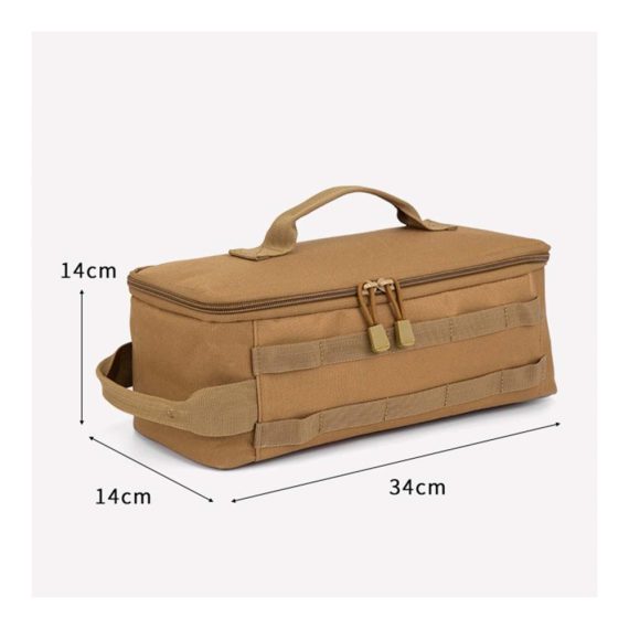 Khaki Werkzeugtasche Organizer - Vielseitige Aufbewahrung für BBQ Camping & Haushalt