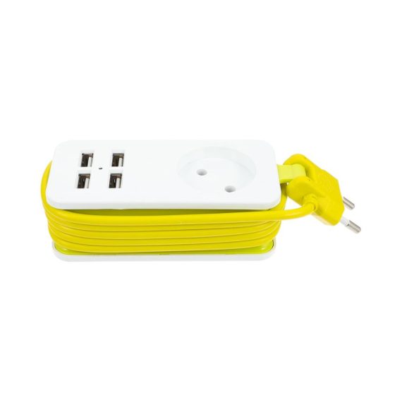 4-fach Steckdosenleiste mit USB-Ladegerät für Haushalt und Handy - Ultimative Multifunktionsladestation