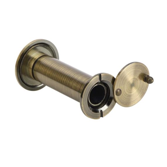 Türspion Diebstahlschutz - 220° Sichtwinkel Heavy Duty Privacy Cover Sicherheitstürspion für 55-90mm Türstärke in Branzefarbe
