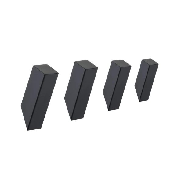 Bademantel- & Handtuchhaken 4er Set - Schwarze Wandhaken fürs Badezimmer platzsparend & robust Garderobenhaken Hutständer BA9808B-4