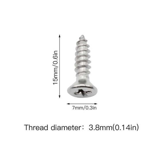 100 Stück 3x15mm Edelstahl Holzschrauben | Rostgeschützt Selbstschneidend DIY | Phillips Flachkopf für Holzbearbeitung