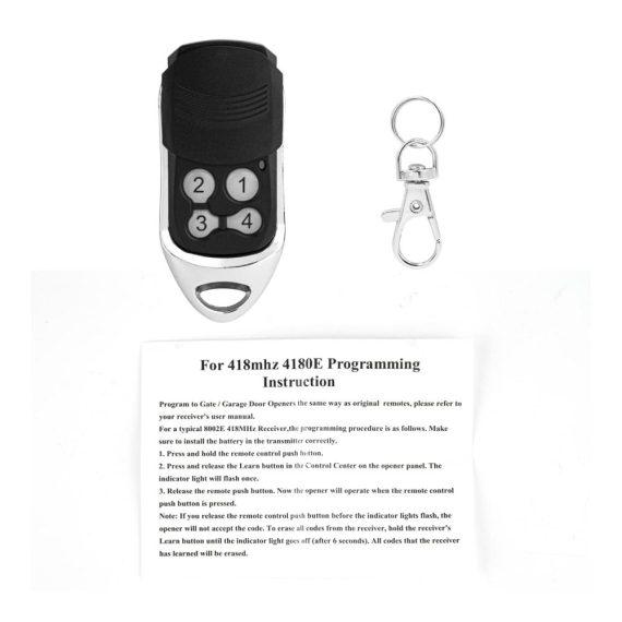 Garagentor Handsender Fernbedienung 418MHz für Chamberlain LiftMaster - Kompatibel mit 4180E 4182E 4183E 4185E - Einzelstück mit optimalem Garagentor-Zubehör