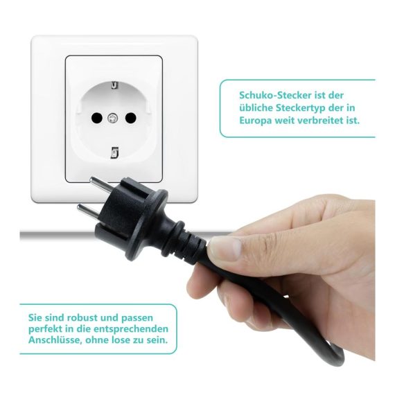 PV-Verlängerungskabel 15mm² 10m mit BC01 Betteri Buchse und Schuko-Stecker (IP44) - Ideal für Balkonkraftwerke und Mikro-Wechselrichter