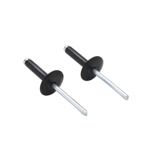 Aluminium Blindnieten-Set Schwarze Popnieten 32/4/5 mm großer Flansch selbststeckende Hohlblindnieten mit großem Kappenblatt - Weiß M4 (30 Stück) 8 mm