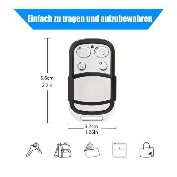Garagentor Handsender - 433.92MHz Fernbedienung für Mhouse/MyHouse TX3 TX4 GTX4 - Kompatibler Transmitter (1 Stück