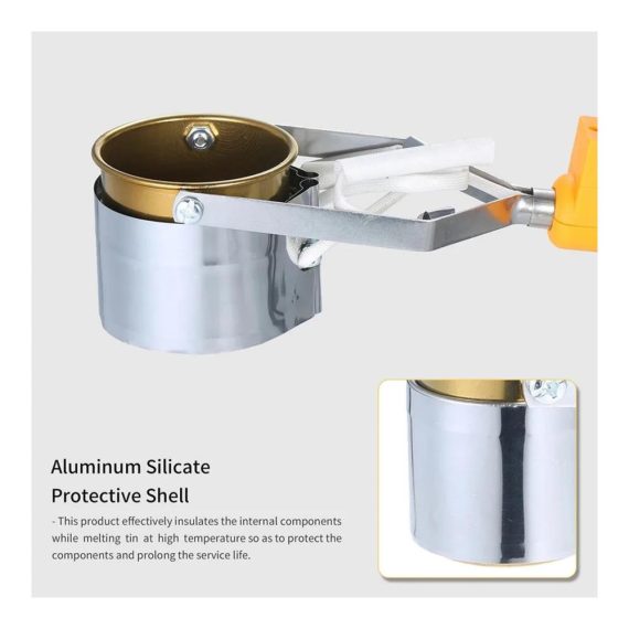 Lötmeister Titan-Schmelztiegelofen 150W/250W/300W – Bleifreies Löten 45/55/70mm Lötkolben 03/15/3kg Kapazität inklusive 450 Extra Lötpaste und Schaber