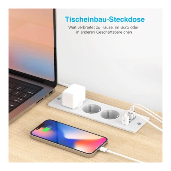 1. Praktische und elegante 3-fach Einbau Mehrfachsteckdose mit USB und Type-C Anschlüssen - ideal für Möbel oder Arbeitsflächen
2. Vielseitige Tischsteckdose mit 2 USB und 2 Type-C Anschlüssen - perfekt integrierbar in Tischplatten
3. Leistungsstarke und platzsparende Steckdosenleiste für Möbel oder Arbeitsflächen - inklusive 2m Kabel
4. Effiziente Mehrfachsteckdose mit versenkter Installation für modernes Möbeldesign - ideal für den Arbeitsplatz
5. Innovative Tischplatte Steckdose mit USB und Type-C Anschlüssen - praktisch und stilvoll