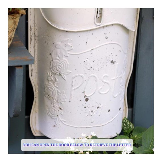 Vintage Gusseisen Locking Mailbox - Dekorative Wandbriefkästen im Freien für den Garten mit metallischem Blumenmuster