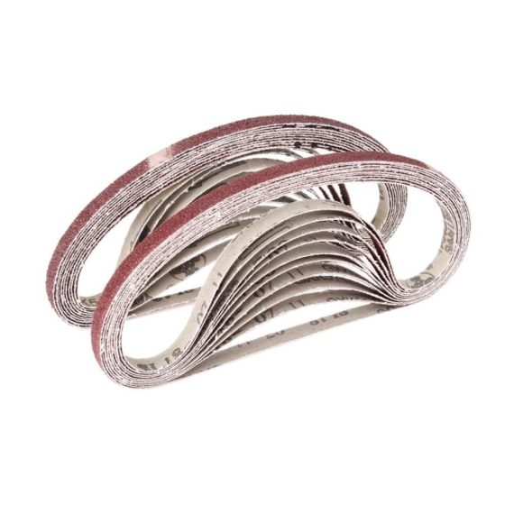 Schleifbänder 10er Set - Premium-Qualität 9x533 mm Schleifband 21x035 Zoll Körnung 40-600 Weiches Tuch Bandschleifer Zubehör - Hochleistungs-Schleifsieb 100er Körnung 533x9 mm