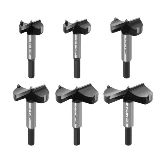 Forstnerbohrer ASNOMY 6tlg Set – Hochleistungs Wolframstahl Forstnerbohrer mit Zentrierspitz und Holzbohrer-Topfbohrer für präzise Bohrungen in Holz & Hartholz (inkl. 35mm 40mm 45mm 50mm 60mm 70mm
