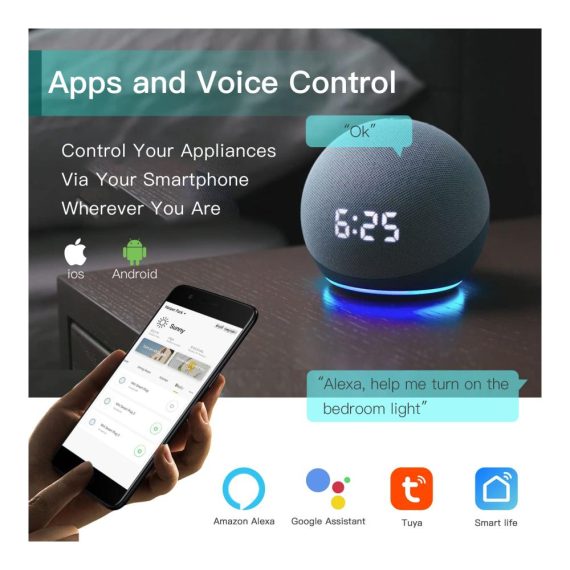 Smart WiFi Rollladenschalter mit Doppel-Touch Alexa & Google Home kompatibel Glasdesign 1-Fach 1-Weg Neutralstrom erforderlich Wandlichtschalter für Smart Home 157 * 86 Weiß