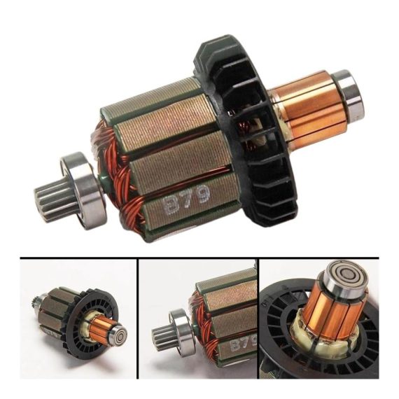 Bohrschrauber Akku Set mit Anker Bohrer und Schraubendreher - Ersatzteil für DDF482 DHP482 Modell 619380-9 619583-5 Anker Kommutator inklusive