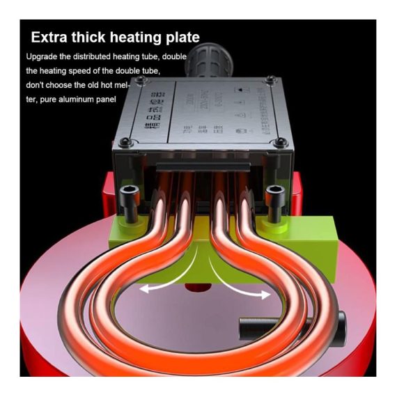 Kunststoffrohr-Schweißgerät mit Intelligenter Digitalanzeige (120–330 °C) - 3m Kabel Verbrühungssicher - Schweißen von PE/PB/PPR-Rohren (25–110 mm