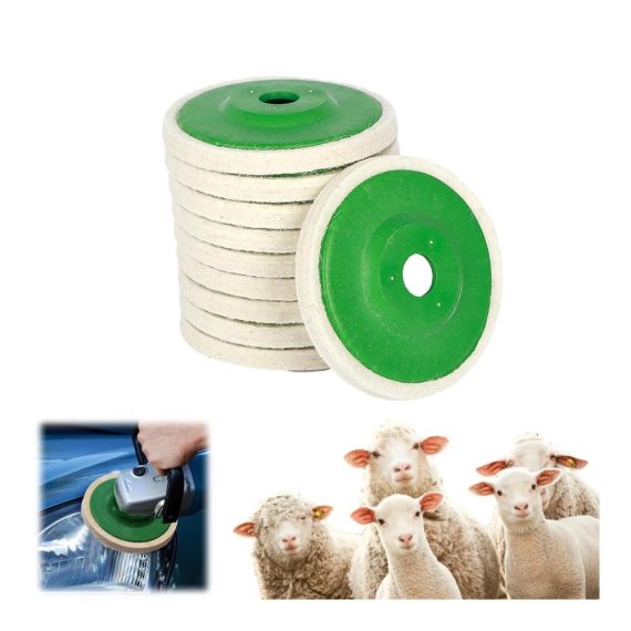 20er-Pack 4-Zoll-Schleifhülsen & Polierscheiben aus Wollfilz für Winkelschleifer - Grindshine Pro Pads für effektive Polier- und Schleifanwendungen