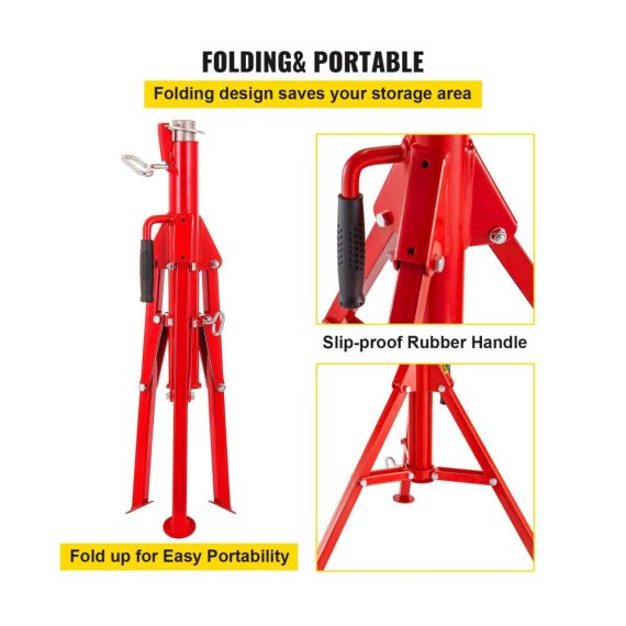 Höhenverstellbarer V-Head-Rohrständer 28-52 Zoll tragbarer Pipe Jack-Ständer mit V-Fold-A-Jacks