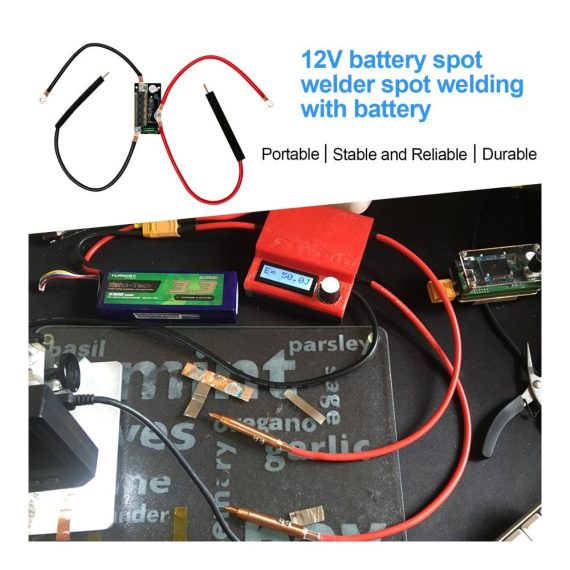 DIY 12V Pulse Spot Welder Tragbares Schweißgerät für Akku-Aufbewahrung & 18650/26650/32650 Platinen