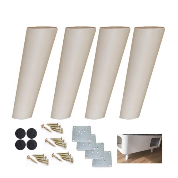 20 cm Holzmöbelfüße Stabile Ersatz-Tischbeine für Sofas Couchtische Schränke & mehr