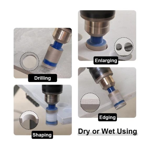 Diamant-Fliesenbohrer 25mm Dreikant-Schaft für präzises Bohren von Keramik Glas und Granit – Profi-Bits für Fase Shaping und Schleifen von Fliesen