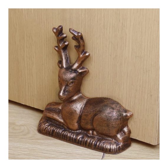 Gusseisen Türstopper - Dekorative Hirsch Türstopper für die Unterseite Ihrer Tür Stilvolle Tiermotive im Rustikalen Design