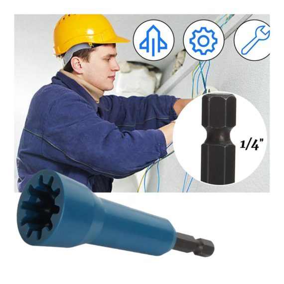 Drahtverbinder-Drehwerkzeug für Bohrmaschinen | Effizienter Steckschlüssel-Schraubendreher für Drahtmutter | Spin Twist Socket - Praktische Buchse für Bohrschrauber-Drahtverbinder | Hochleistungs-Drahtverbinder-Treiber