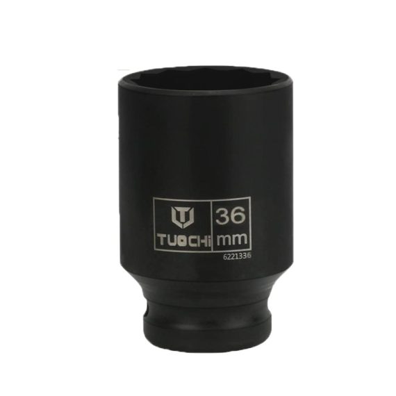 36mm Vielzahn Schlagschrauber-Nüsse 3/4 - Profi Kraft-Steckschlüssel-Einsatz 12-Kant (Länge 80 mm) für effizientes Arbeiten