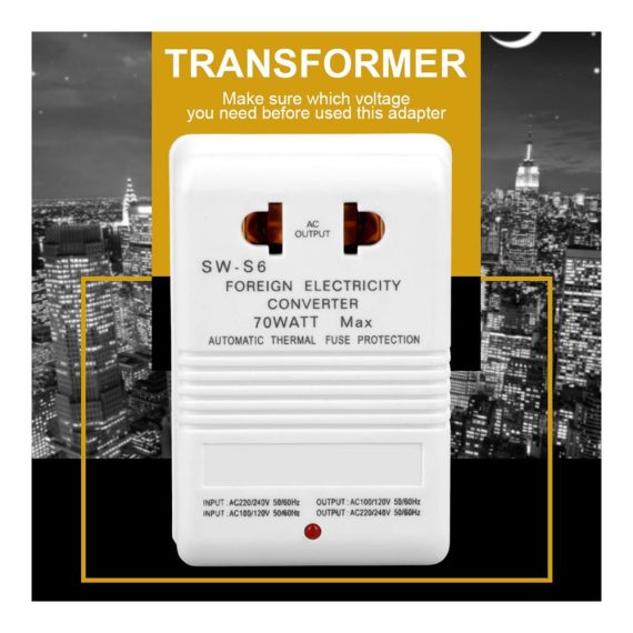 70W Spannungswandler 110V/120V zu 220V/240V - Step-Up & Down Leistungstransformator mit CN-Standardstecker