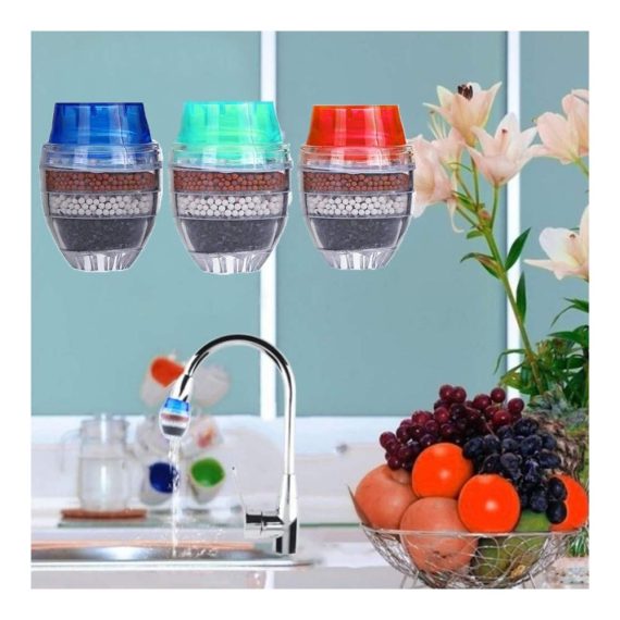 Wasserhahn Aufsätze 6er Set – Aktivkohlefilter für Mini Wasserhähne mit Runddesign – Effektiver Hahn Wasserfilter für die Küche – Home Coconut Aktivkohle Technologie – Wasserreinigung leicht gemacht