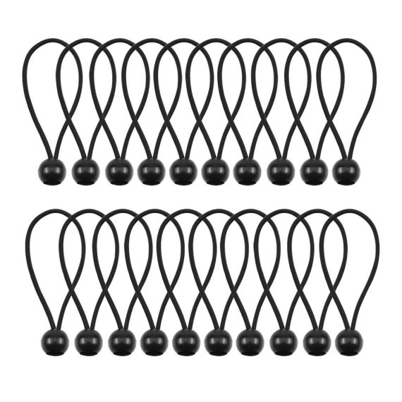 20er Set Gummiseile Planenspanner mit Kugel – 15cm Spanngummis für Zelte Banner & Pavillons